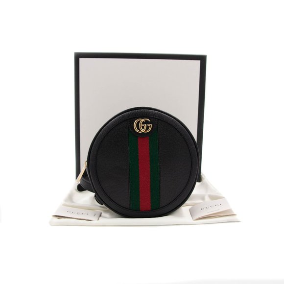 Gucci 8384 - Ophidia Mini GG Round Leather Black Backpack Bag main image 7